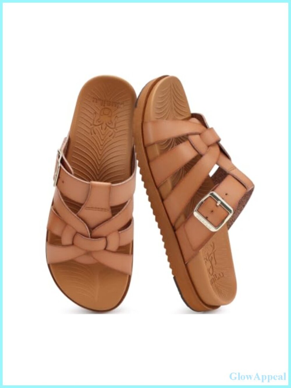 Gladiator Sandals Faux Leather Arch Support Slip On